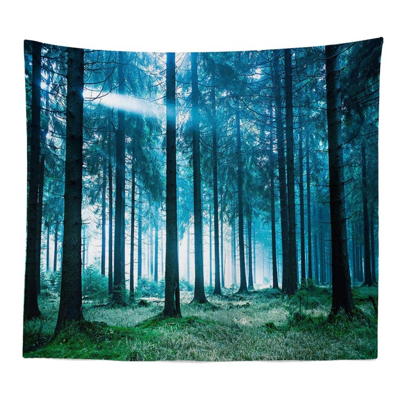 Llamazing Forest Tapestry - Home Decor Landscape for Living Room & Bedroom (Forest White Light, 78''L60''W) - Image 2